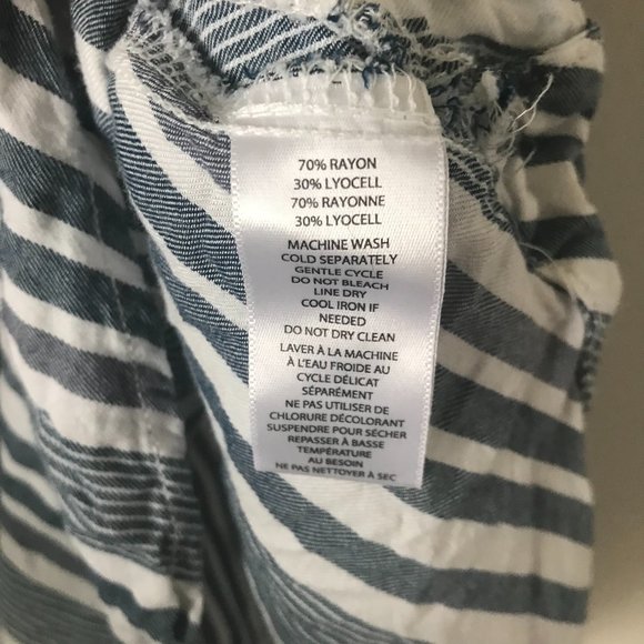 BEACHLUNCHLOUNGE Blue and White Striped Boho Top - Picture 5 of 5